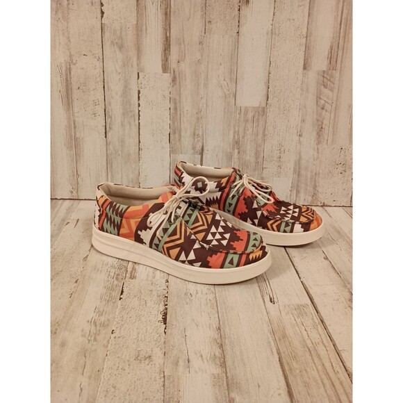 EVERGLADES Boat Shoes S My Women's Size 8 Loafers Slip-On Souhwestern Aztec - Picture 2 of 10